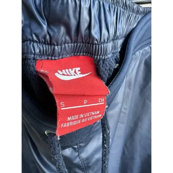 Nike Men's Navy Blue Track Pants Drawstring Elastic Waist Size S - Picture 5 of 10